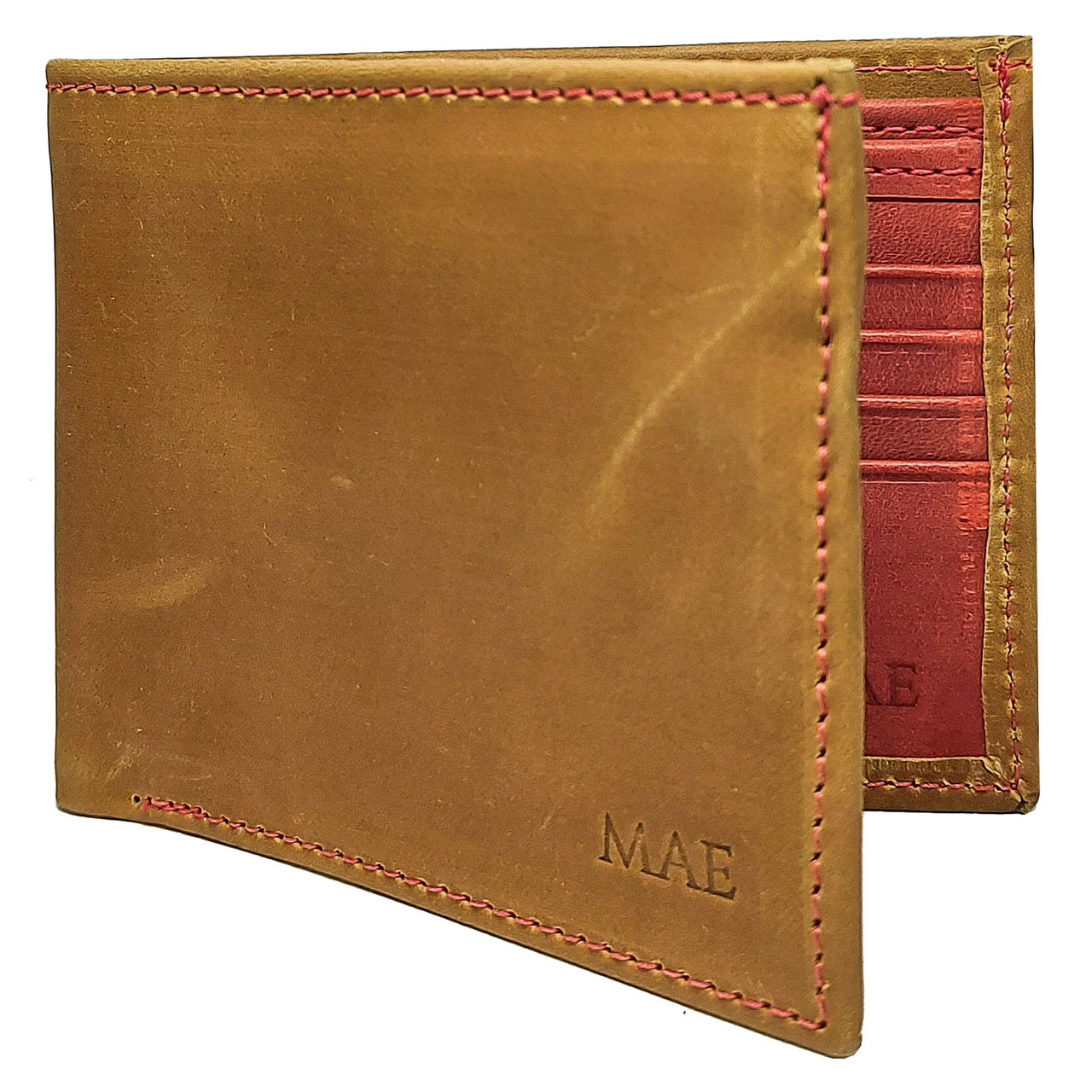 Billetera Bicolor Camel/Rojo
