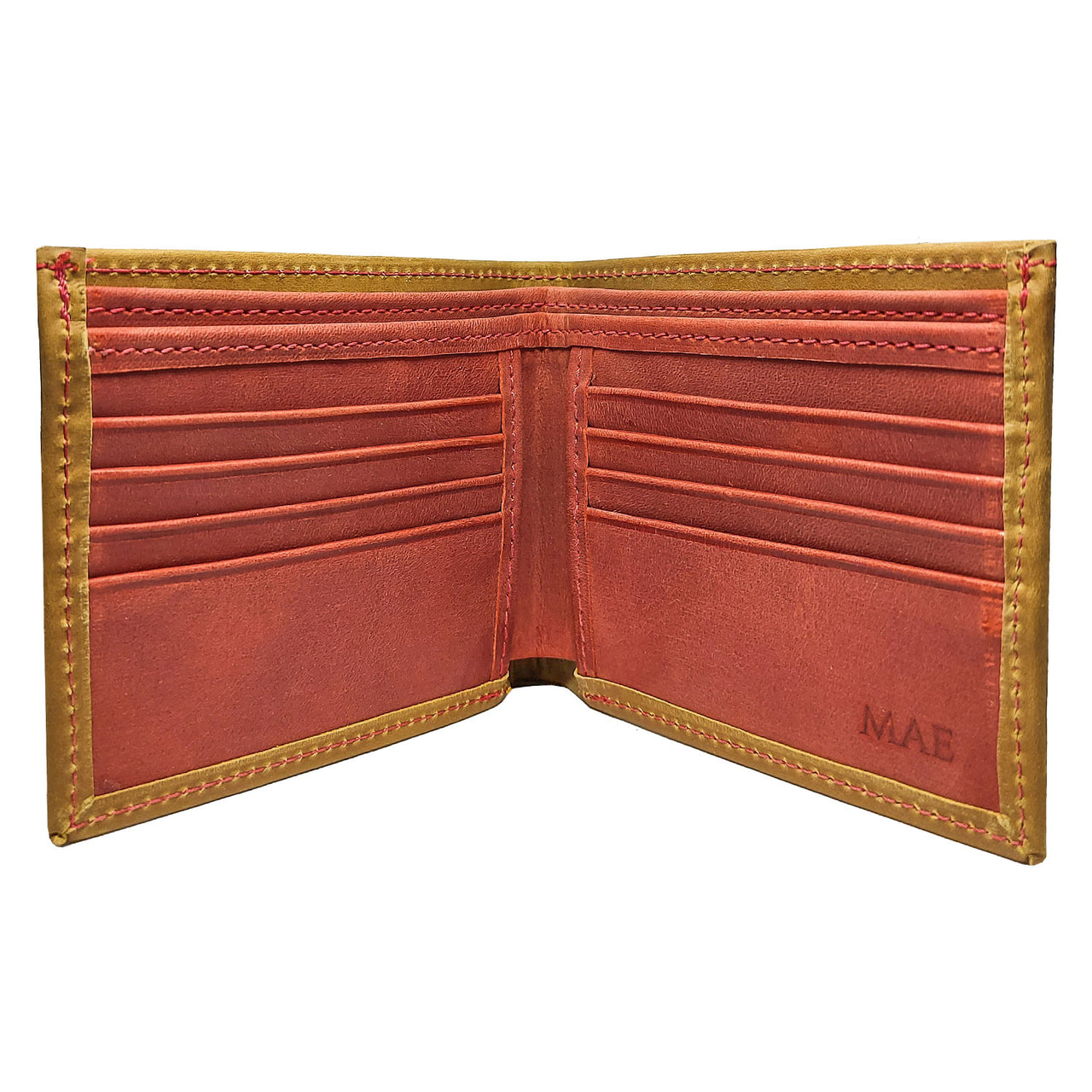 Billetera Bicolor Camel/Rojo